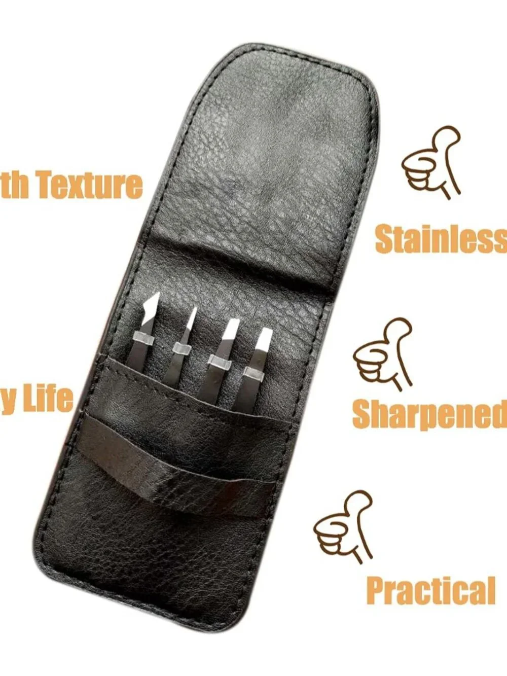 4 Pieces +1] Tweezers Set with Travel Case for Women & Men | Plucker for Facial